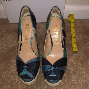 Report FTW // Multicolored blue striped wedge